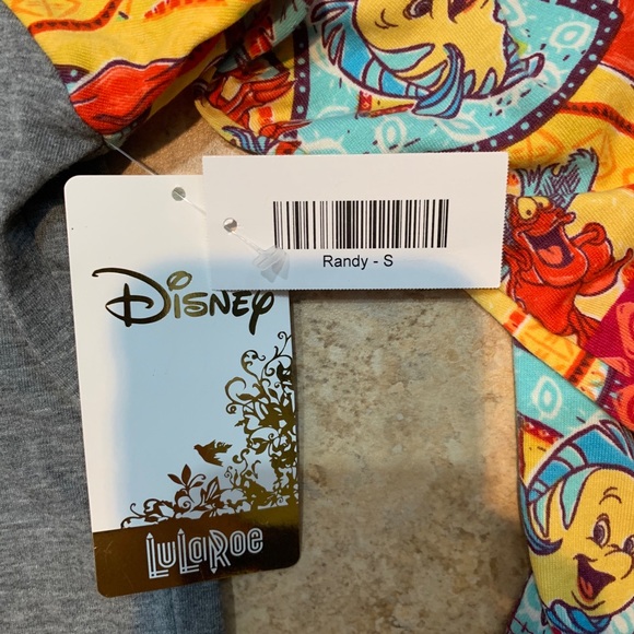 NWT LuLaRoe Disney The Little Mermaid Randy T sz S - Picture 2 of 4